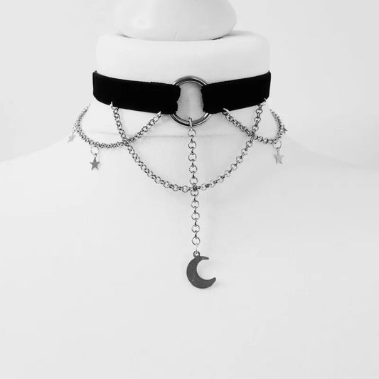 Silver Moon Choker