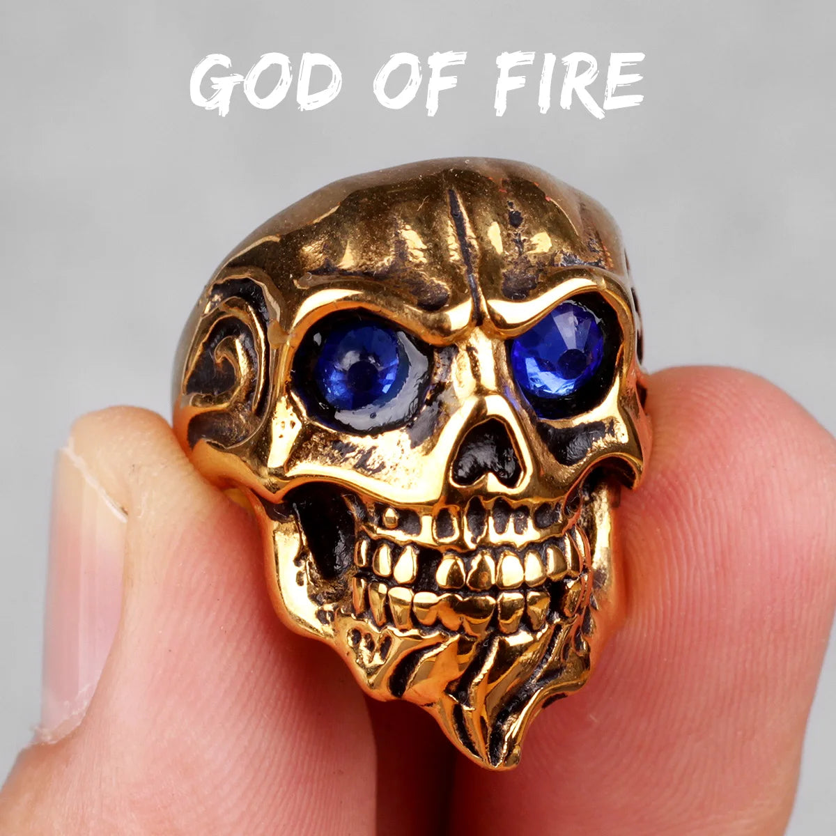 Gold Skull Ring