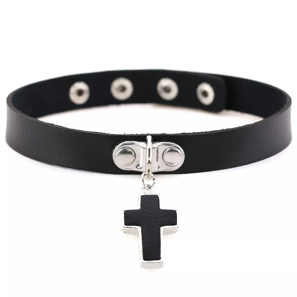 Black Cross Choker