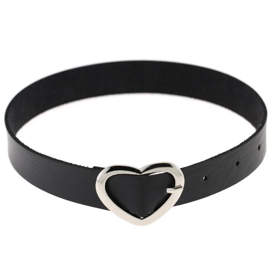 Black Heart Belt Choker