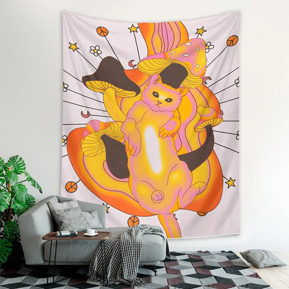 Hand Sign Tapestry